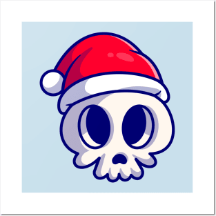 Cute Skull Caps Cartoon Posters and Art